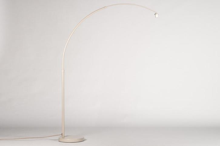 Rietveld Vloerlampen - Beige, Zand - Metaal, Marmer, Huis en Inrichting, Lampen | Vloerlampen, Verzenden