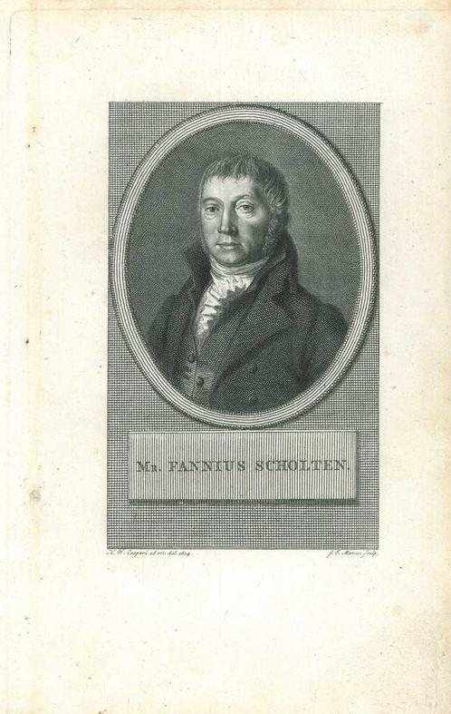 Portrait of Cornelis Anthony Fannius Scholten, Antiek en Kunst, Kunst | Etsen en Gravures