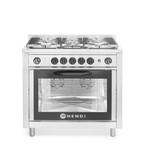 Hendi Gasfornuis - 5 pits met elektrische oven, Hobby en Vrije tijd, Verzenden, Nieuw