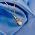 Gouden solitair hanger met parel (pearl, kettinghanger), Sieraden, Tassen en Uiterlijk, Ophalen of Verzenden, Gebruikt, Goud, Overige merken