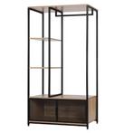 Houten Metalen Kapstok – Vloerstaand Kledingrek met Opbergka, Verzenden, Nieuw