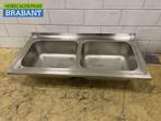 RVS Spoelblad Dubbele spoelbakken 140 x 70 cm Horeca, Ophalen of Verzenden, Nieuw zonder verpakking