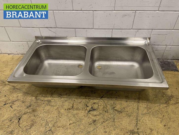 RVS Spoelblad Dubbele spoelbakken 140 x 70 cm Horeca, Zakelijke goederen, Horeca | Keukenapparatuur, Nieuw zonder verpakking, Ophalen of Verzenden