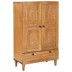 vidaXL Highboard Lichtbruin 60 x 33 x 100 cm massief, Verzenden, Nieuw