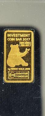 1 gram - Goud - Extraordinary Great Gold Bullion Bar 1 gram, Postzegels en Munten, Edelmetalen en Baren