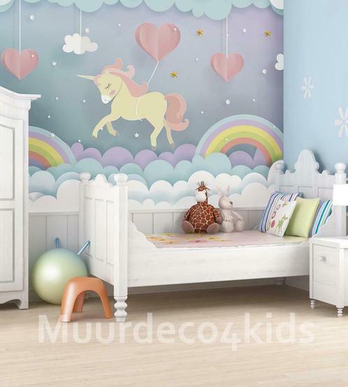 Unicorn dream behang kinderkamer, Eenhoorn behang babykamer, Kinderen en Baby's, Kinderkamer | Inrichting en Decoratie, Wanddecoratie