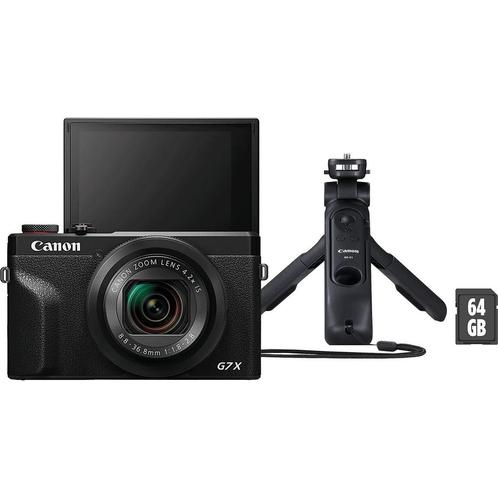 Canon PowerShot G7 X Mark III Compact Camera Kit - Zwart (Ni, Audio, Tv en Foto, Fotocamera's Digitaal, Nieuw, Verzenden