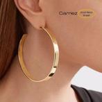 Grote 55 mm gouden oorringen steker - stainless steel, Sieraden, Tassen en Uiterlijk, Oorbellen, Verzenden, Nieuw, Zilver