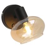 Design wandspot amber, Skip, met schakelaar, Huis en Inrichting, Lampen | Wandlampen, Ophalen of Verzenden, Nieuw, Glas, Design