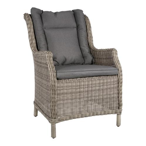 Tuinstoel Wine en Dine Smoke - grijs, Huis en Inrichting, Stoelen, Grijs, Nieuw, Ophalen of Verzenden