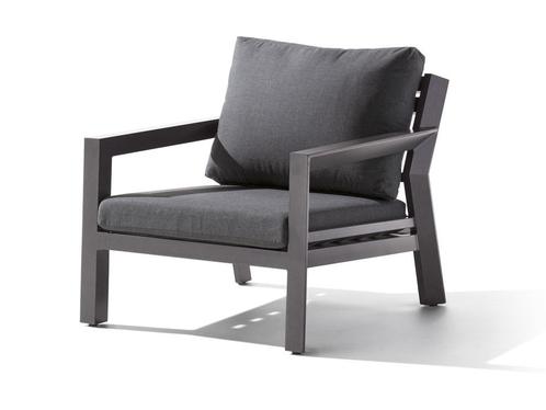Sieger Brisbane Lounge 1-zits ijzergrijs/grijs - Grijs, Tuin en Terras, Tuinsets en Loungesets, Ophalen of Verzenden