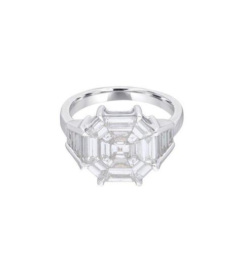 Ring - 18 karaat Witgoud - 2.12ct. tw. Diamant (Natuurlijk), Sieraden, Tassen en Uiterlijk, Ringen