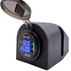 ProRide 12V USB Stopcontact Opbouw met Voltmeter/Ampèremeter, Verzenden, Nieuw