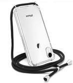 iPhone Xr Crossbody Transparant TPU Hoesje met Koord, Telecommunicatie, Mobiele telefoons | Hoesjes en Frontjes | Apple iPhone