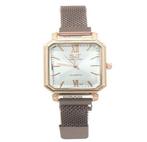 Horloge Metaal - Quartx - Bruin -stoer en eenvoudig mooi, Verzenden, Nieuw