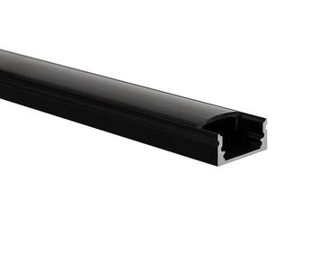 LED profiel ZWART - 8mm - 1 meter - zwarte diffuser