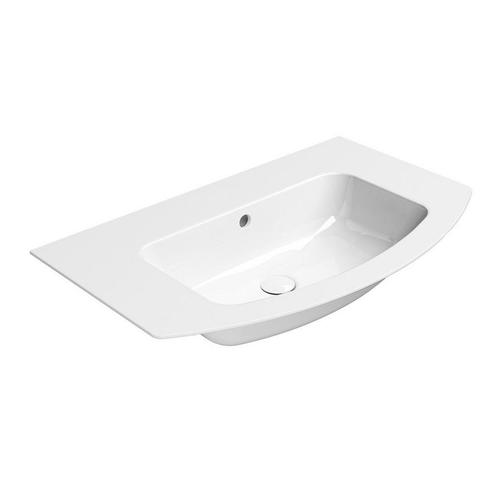 Gebogen Keramiek Wastafel Zonder Kraan Gat Sapho Pura 82x49, Doe-het-zelf en Verbouw, Sanitair, Overige typen, Nieuw, Ophalen of Verzenden