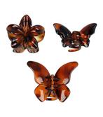 Haarklemmen Set Klein Vlinder Bloem Bruin, Sieraden, Tassen en Uiterlijk, Uiterlijk | Haarverzorging, Verzenden, Nieuw