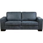 Leren bank Enjoy - 2,5 zits - Kenia Denim (blauw) - Poten, Huis en Inrichting, Banken | Bankstellen, Nieuw, Ophalen of Verzenden