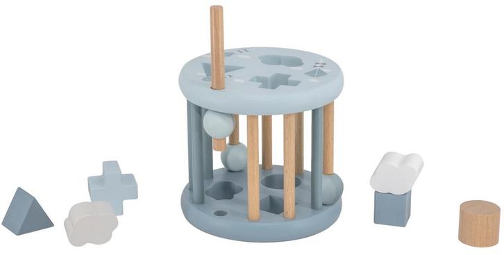 Label Label Blauw Houten Rollende Vormenstoof LLWT-34338, Kinderen en Baby's, Speelgoed | Babyspeelgoed, Nieuw, Verzenden