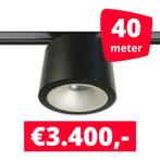 *TIP* LED RAILVERLICHTING CAN ZWART 40 SPOTS 3000K + 40M, Ophalen of Verzenden