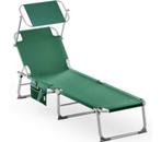 Ligbed Ibiza Groen 190x59x29cm Alu Zonnescherm (Stoelen), Verzenden, Nieuw