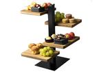 Gusta Serveertoren - Etagère - 4 bamboe planken, Verzenden, Nieuw