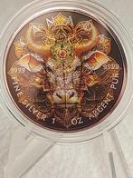 Canada. 5 Dollars 2025 Maple Leaf  Buffalo  , colorida