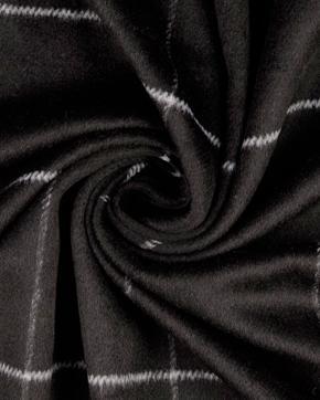 Viscose/Polyester Ruit Zwart, Hobby en Vrije tijd, Stoffen en Lappen, Zwart, Nieuw