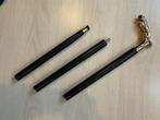 Wandelstok - Antieke massief messing en rozenhout Jaguar, Antiek en Kunst