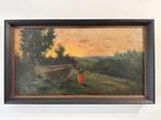Escuela española (XIX-XX) - NO RESERVE - Mujer con cántaro, Antiek en Kunst