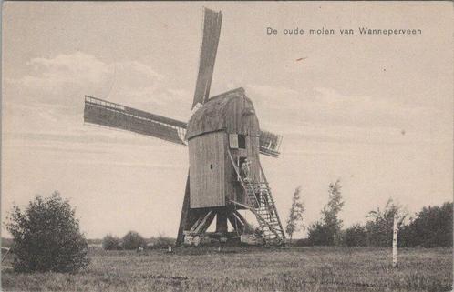WANNEPERVEEN - De oude molen van Wanneperveen, Verzamelen, Ansichtkaarten | Nederland, Verzenden