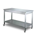 HCB Basic-line Werktafel - 180 x 70 x 85 cm - verrijdbaar -, Verzenden, Nieuw in verpakking, RVS Meubilair
