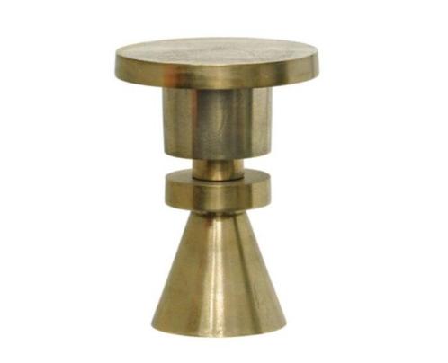 Bijzettafel Isa | Goud Aluminium, Huis en Inrichting, Tafels | Bijzettafels, Nieuw, Ophalen of Verzenden