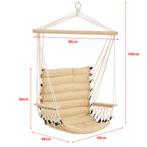[en.casa] Katoenen hangstoel Bariloche max 100 kg beige