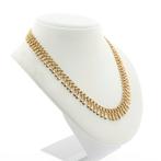 18 Krt. Gouden Cleopatra collier | 42 cm (schakelcollier), Sieraden, Tassen en Uiterlijk, Kettingen, Ophalen of Verzenden, Gebruikt