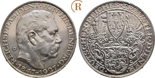 Zilver medaille von Goetz Hindenburg 1927 D Weimarer Repu..., Postzegels en Munten, Penningen en Medailles, Verzenden