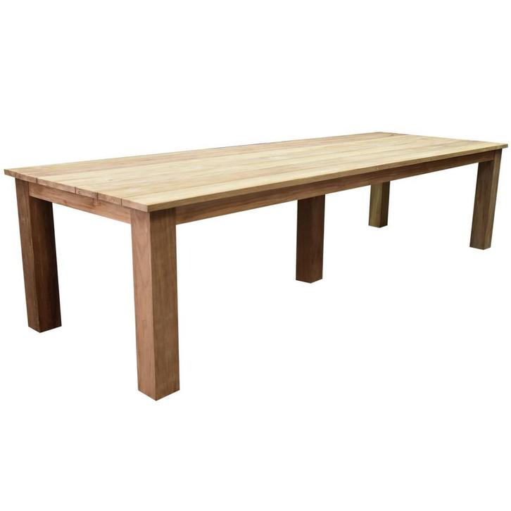 Old Java dining tuintafel 320x110xH77,5 cm teak, Tuin en Terras, Tuintafels, Nieuw, Teakhout, Ophalen of Verzenden