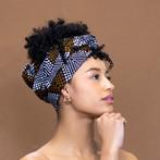 Afrikaanse Mosterdbruine diamonds hoofddoek - headwrap, Nieuw, Ophalen of Verzenden