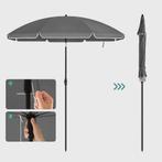 Strandparasol - parasol - diameter 160 cm - zonwering UPF, Tuin en Terras, Tuinsets en Loungesets, Verzenden, Nieuw