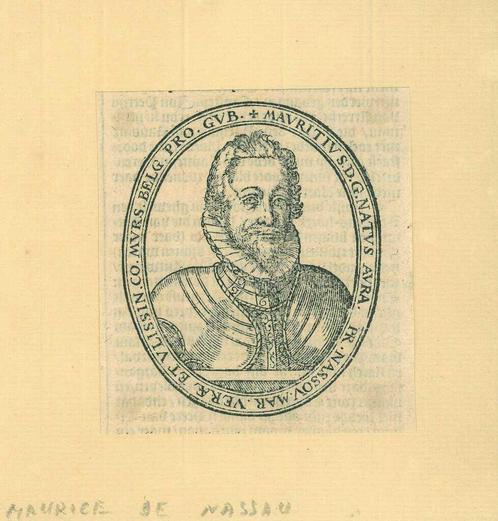 Portrait of Maurice, Prince of Orange, Antiek en Kunst, Kunst | Etsen en Gravures