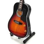 Miniatuur Gibson J-160 gitaar met gratis standaard, Ophalen of Verzenden, Nieuw, Pop, Beeldje of Miniatuur