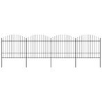 vidaXL Tuinhek met speren bovenkant (1,5-1,75)x6,8 m staal, Tuin en Terras, Verzenden, Nieuw, IJzer, Minder dan 1 meter