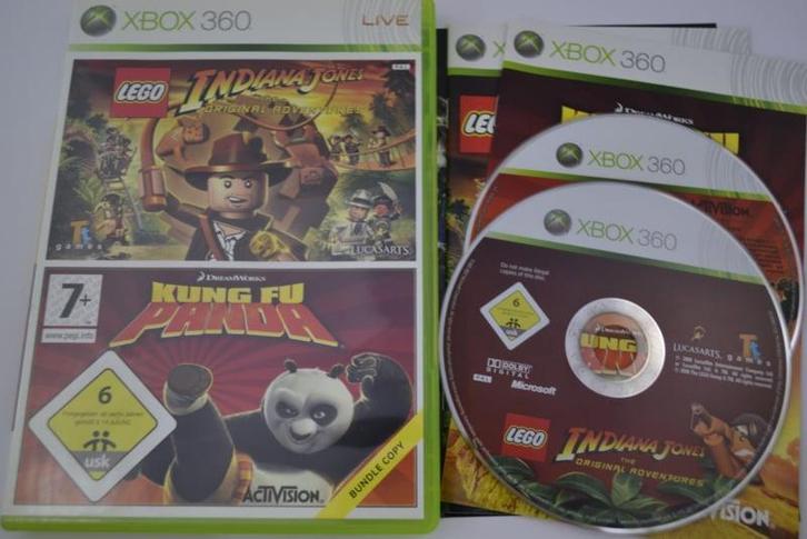 Lego Indiana Jones / Kung Fu Panda (360), Spelcomputers en Games, Games | Xbox 360, 1 speler, Zo goed als nieuw, Verzenden