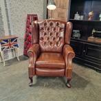 Chesterfield Lazychester Relaxchair Fauteuil (M) - Cognac, Ophalen of Verzenden, Nieuw, Leer, Chesterfield