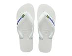 Havaianas - Brasil Logo - Witte Slippers - 43 - 44, Nieuw