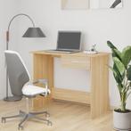 vidaXL Bureau 100x50x76 cm bewerkt hout gerookt eikenkleurig, Huis en Inrichting, Bureaus, Verzenden, Nieuw