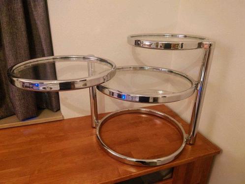 Leitmotiv - Bijzettafel - Glas, Metaal, Antiek en Kunst, Antiek | Meubels | Stoelen en Banken