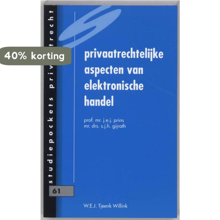 Privaatrechtelijke aspecten van elektronische handel, Boeken, Wetenschap, Zo goed als nieuw, Verzenden