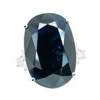 Zonder minimumprijs - Ring - 14 karaat Witgoud, Deep Blue, Sieraden, Tassen en Uiterlijk, Ringen, Nieuw